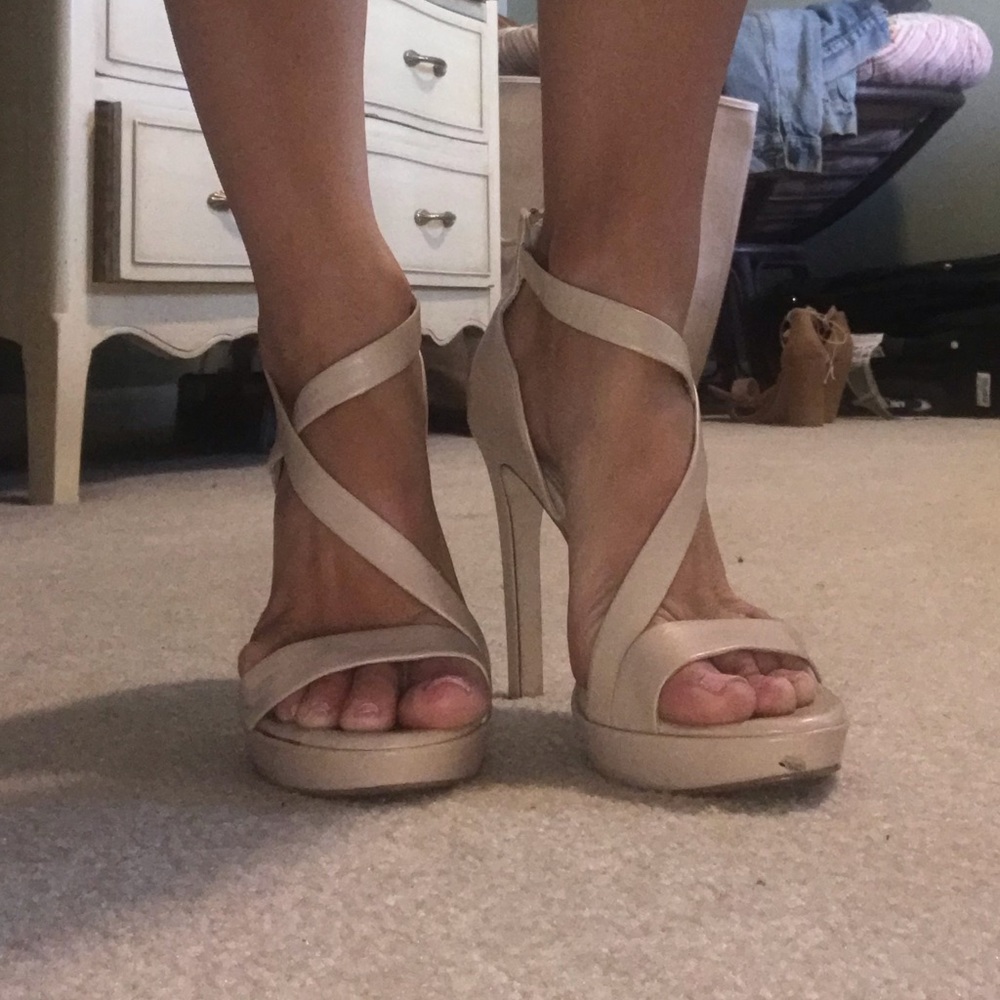 Beige BCBG heels